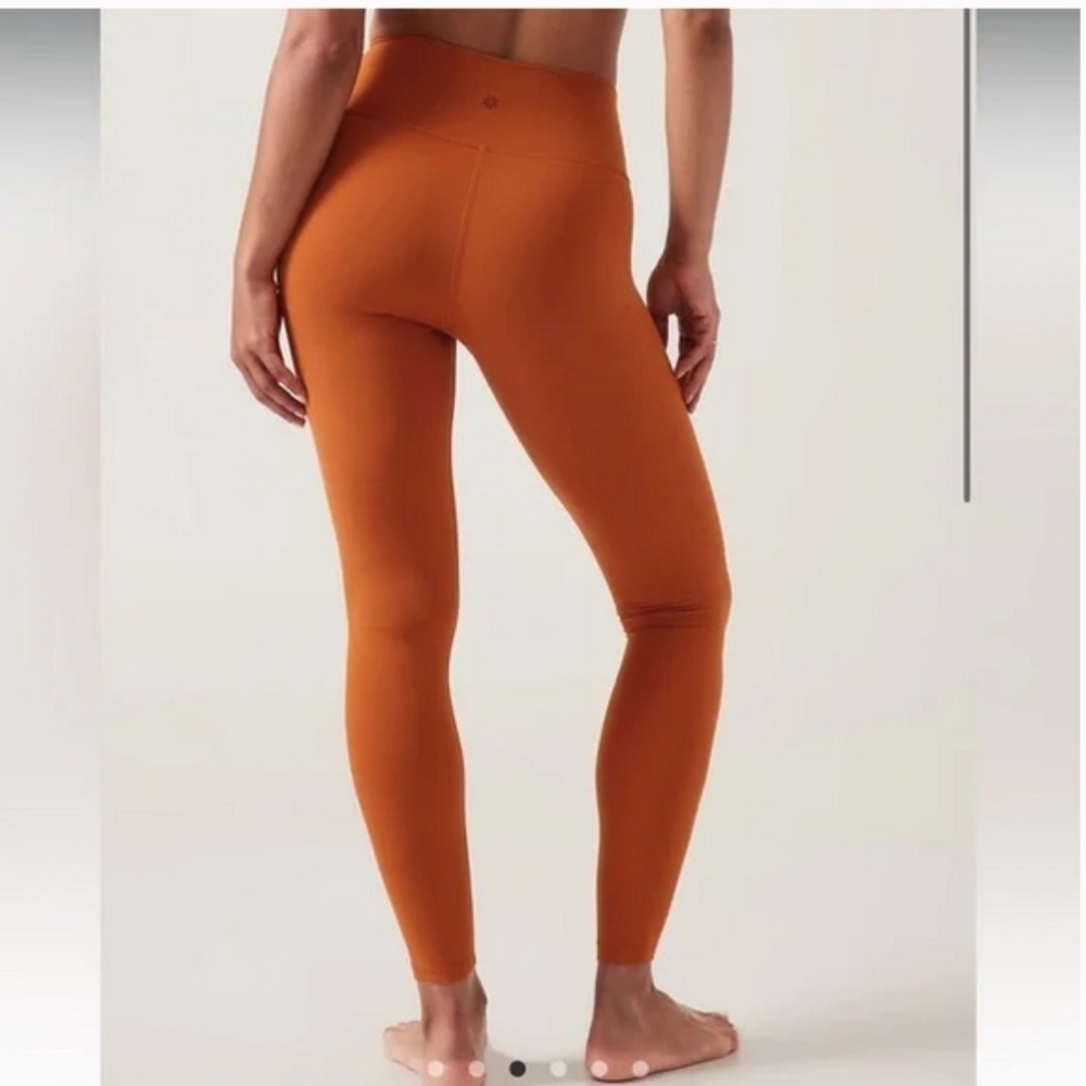 Athleta Transcend Yoga Pants in Orange High Waisted